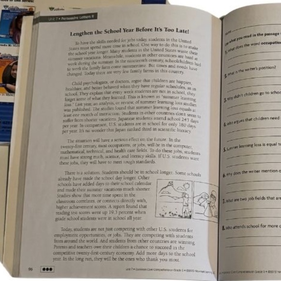 Newmark Learning Grade 5 Reading Comprehension & Everyday  Intervention - Picture 8 of 9